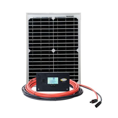 GO POWER! Monocrystalline Solar Panel Kit, 20 W, 17.5V DC, 1.14 A GP-ECO-20